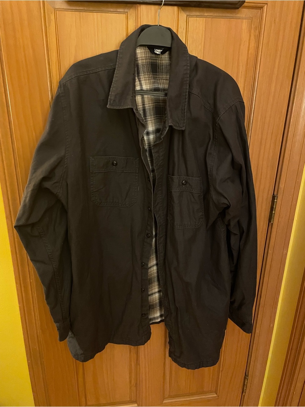 LANDS’ END MEN’S FLANNEL-LINED JACKET 2XL TALL